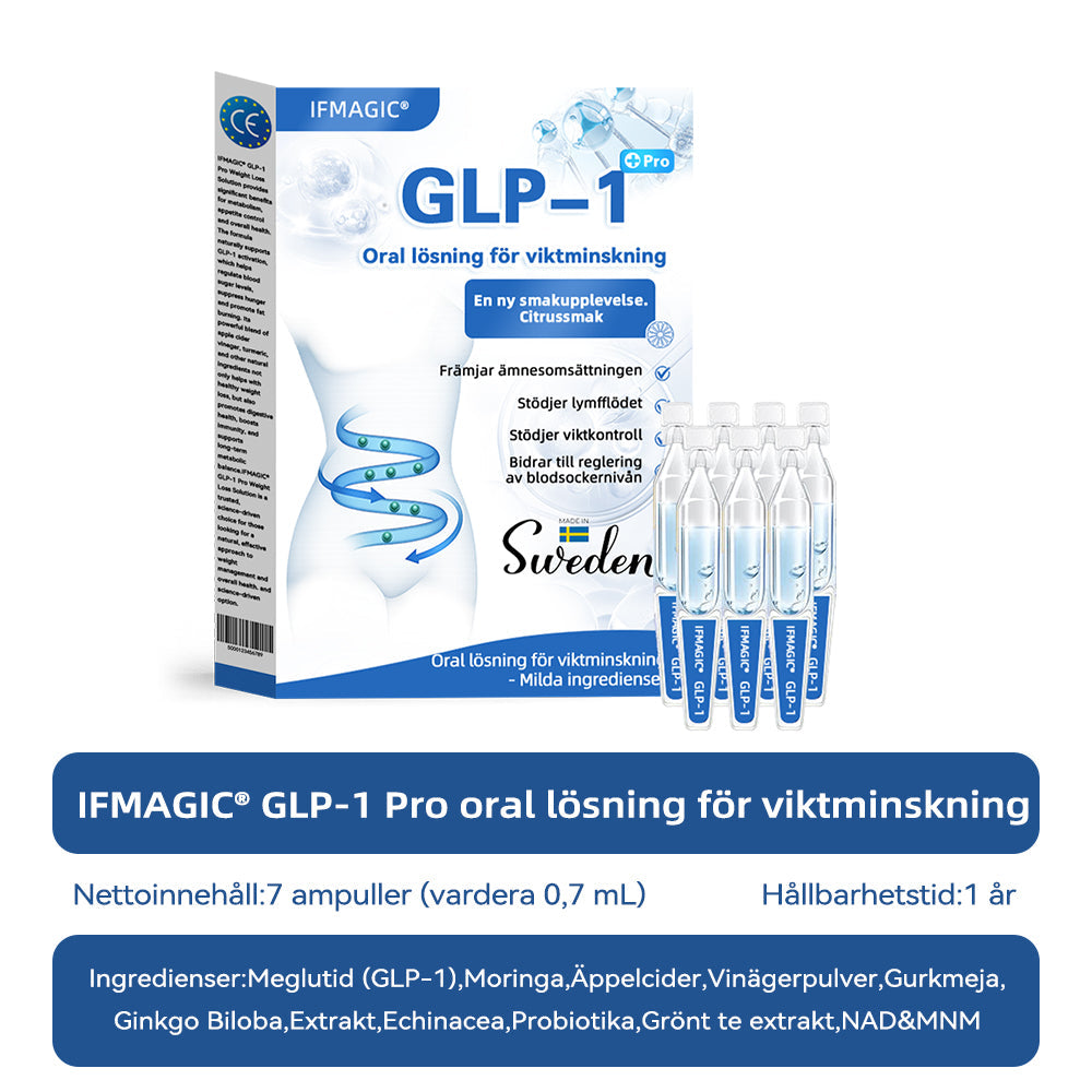 IFMAGIC® GLP-1 Pro Oral lösning för viktminskning 🌵En dos per dag – synliga resultat inom 7 dagar👩⚕️Lämplig för fetma, hjärt-kärlsjukdomar, diabetes, sömnapné, högt kolesterol och höga blodfetter, ledproblem med mera