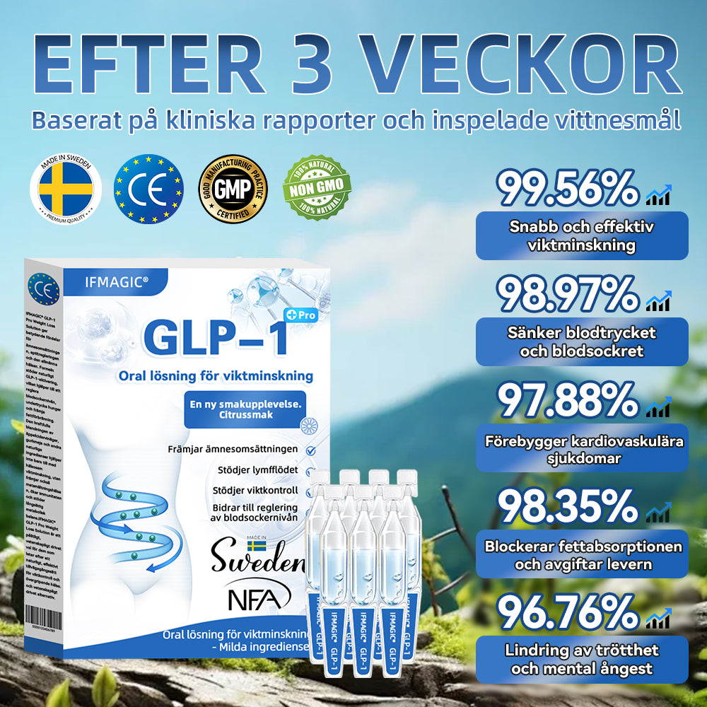 IFMAGIC® GLP-1 Pro Oral lösning för viktminskning 🌵En dos per dag – synliga resultat inom 7 dagar👩⚕️Lämplig för fetma, hjärt-kärlsjukdomar, diabetes, sömnapné, högt kolesterol och höga blodfetter, ledproblem med mera