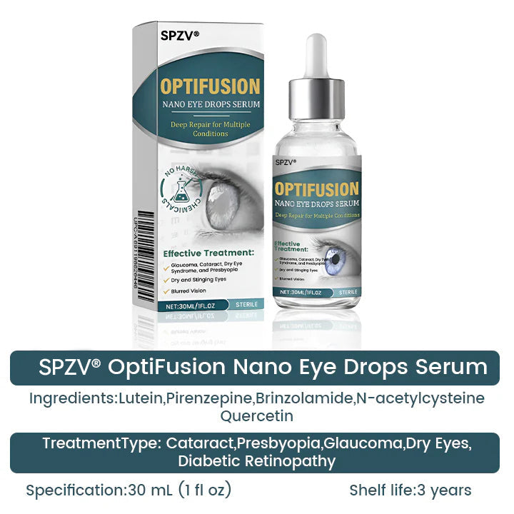 Spzv® OptiFusion Nano Eye Drops Serum 💧 Nano Technology Restores Clear Vision, No Glasses, No Surgery⏰