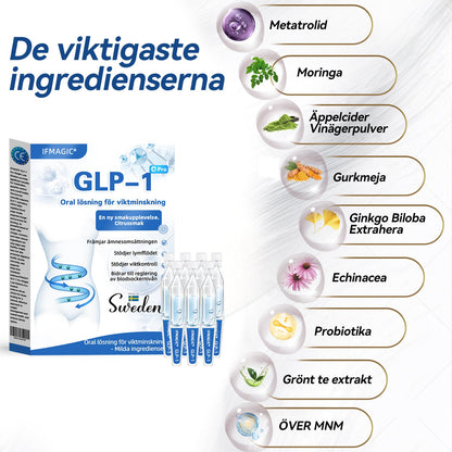 IFMAGIC® GLP-1 Pro Oral lösning för viktminsknin🐐 En dos per dag – synliga resultat inom 7 dagar👩‍⚕️Lämplig för fetma, hjärt-kärlsjukdomar, diabetes, sömnapné, högt kolesterol och höga blodfetter, ledproblem med mera⏰